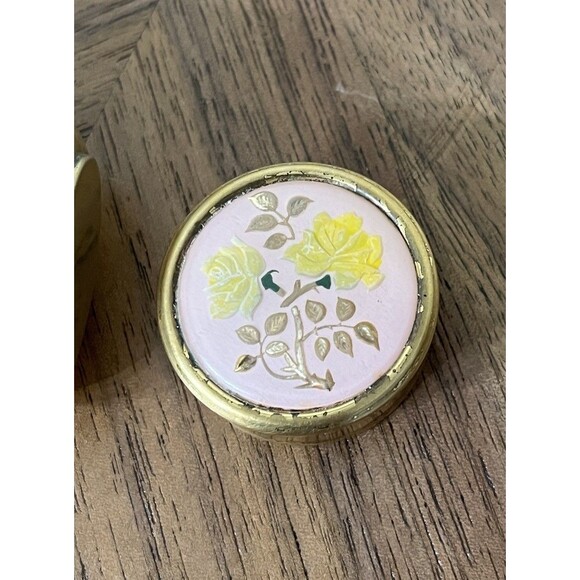 Antique 19th C. Silverplate Silver Snuff Box Hinged Top & Round Floral Box - Picture 2 of 14